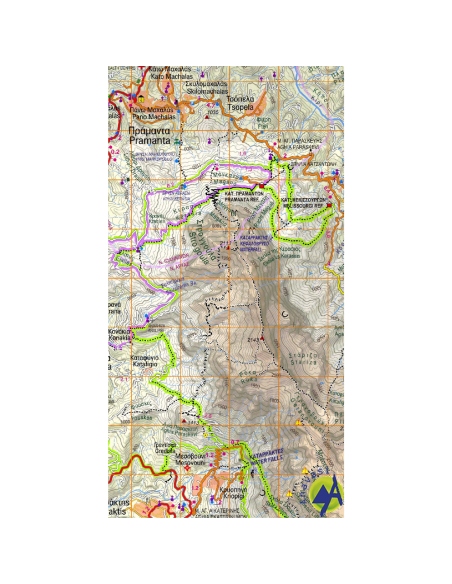 Maps Touring-Hiking Map of South Pindos