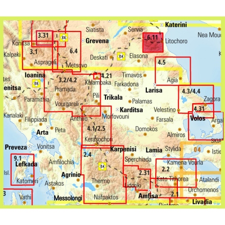 Χάρτες Πεζοπορικός Χάρτης 'Ολυμπος