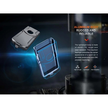 Flashlights Fenix E03R Keychain Flashlight 500 Lumens