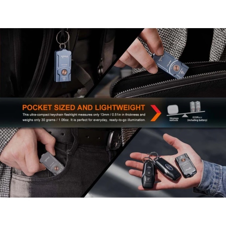 Φακοί Χειρός Fenix E03R V2 Keychain Flashlight 500 Lumens