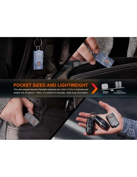 Flashlights Fenix E03R Keychain Flashlight 500 Lumens