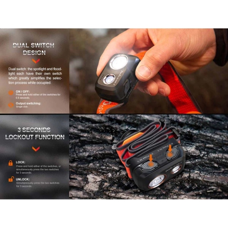 Φακοί Κεφαλής Fenix HL32R-T 800 Lumens