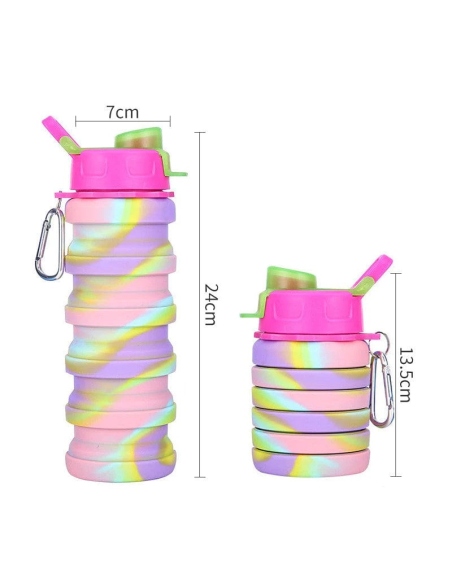 Hydration - Thermos - Bottles Folding Silicone Water Bottle 0.5L