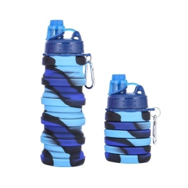 Hydration - Thermos - Bottles Folding Silicone Water Bottle 0.5L