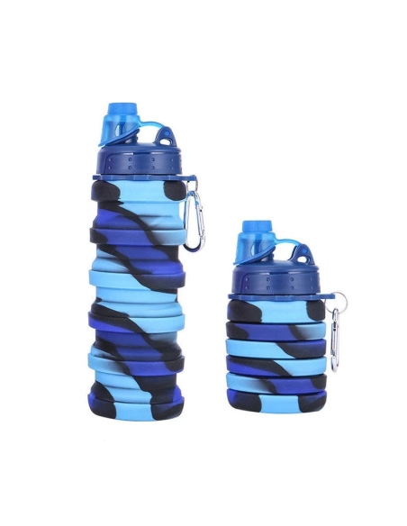 Hydration - Thermos - Bottles Folding Silicone Water Bottle 0.5L