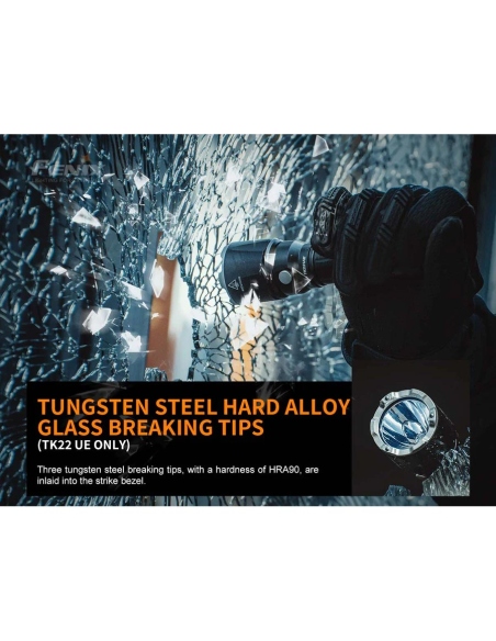 Flashlights Fenix TK22 UE Tactical Flashlight 1600 Lumens