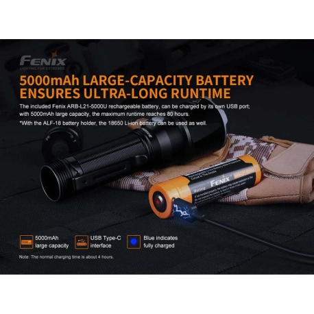 Flashlights Fenix TK22 UE Tactical Flashlight 1600 Lumens