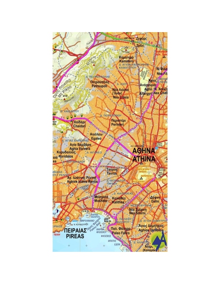 Maps Attiki - Viotia Road & Touring Map