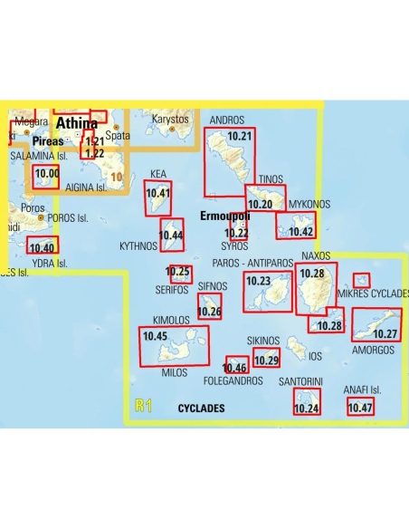 Χάρτες Οδικός Χάρτης Κυκλάδες - Αργοσαρωνικός
