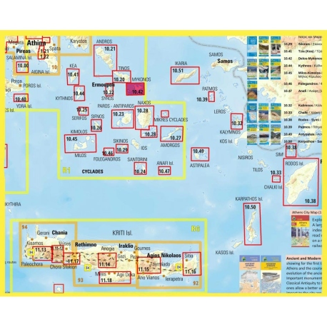 Maps Delos - Mykonos - Rheneia Hiking Map Maps Delos - Mykonos - Rheneia Hiking Map