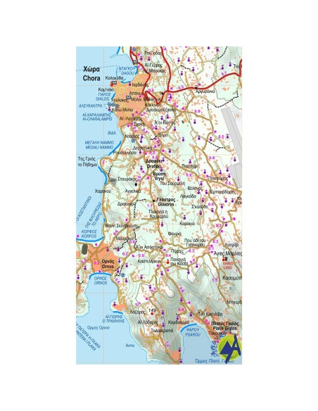 Maps Delos - Mykonos - Rheneia Hiking Map