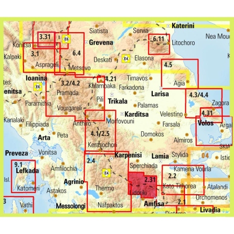 Χάρτες Πεζοπορικός Χάρτης Γκιώνα - Βαρδούσια