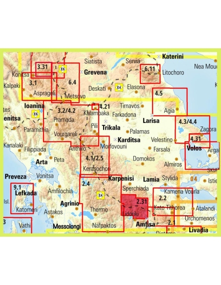 Χάρτες Πεζοπορικός Χάρτης Γκιώνα - Βαρδούσια