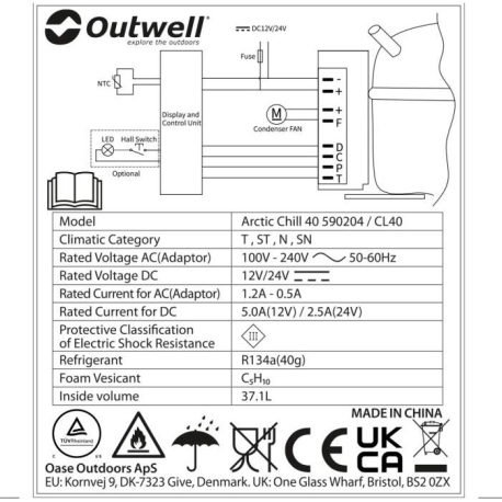 Refrigerators Outwell Coolbox Arctic Chill 40