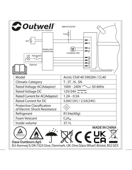 Refrigerators Outwell Coolbox Arctic Chill 40