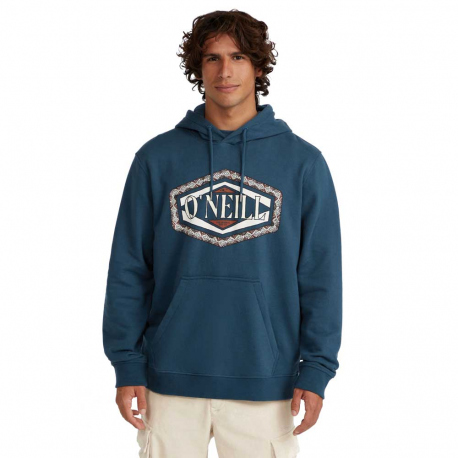 Long-Sleeved O'Neill Men's Front Print Hoodie Steel