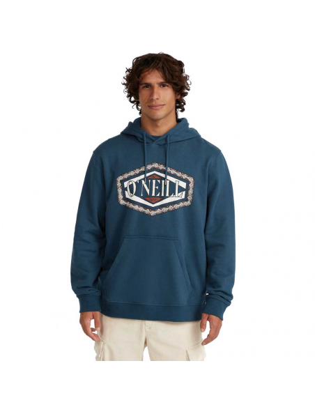Long-Sleeved O'Neill Men's Front Print Hoodie Steel