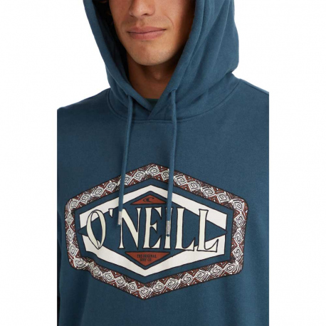 Long-Sleeved O'Neill Men's Front Print Hoodie Steel