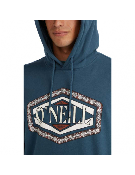Long-Sleeved O'Neill Men's Front Print Hoodie Steel
