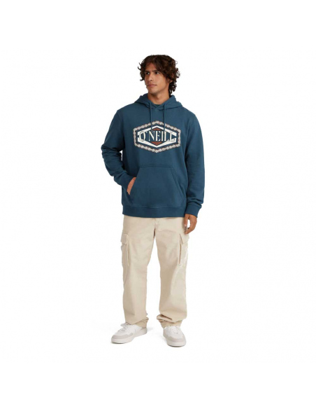 Long-Sleeved O'Neill Men's Front Print Hoodie Steel