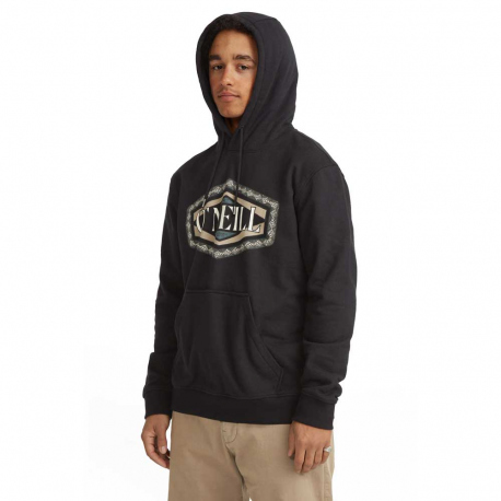 Μακρυμάνικες O'Neill Men's Front Print Hoodie Black Out