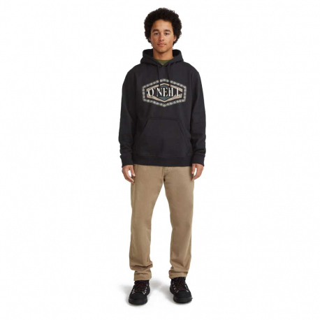 Μακρυμάνικες O'Neill Men's Front Print Hoodie Black Out