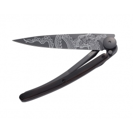 Pocketknifes Deejo Tattoo 37G Latino Skull Granadilla Wood