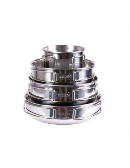 Cook Sets - Food Jars Stainless Steel 5-pcs Cook Set