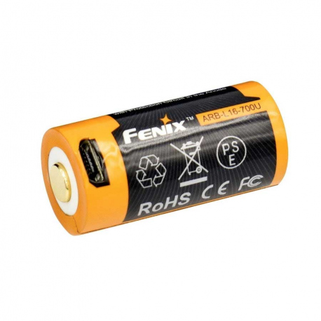 Batteries - Powebanks Fenix 16340 USB Rechargeable Battery 700mAh