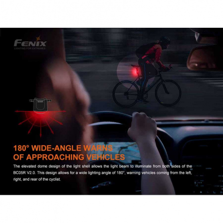 Φακοί Ποδηλάτου Fenix BC05R V2.0 Rechargeable Bike Tail Light