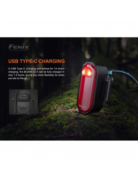 Φακοί Ποδηλάτου Fenix BC05R V2.0 Rechargeable Bike Tail Light