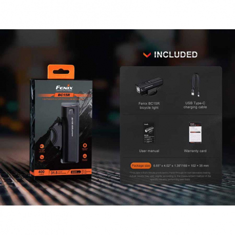 Φακοί Ποδηλάτου Fenix BC15R Bike Light 400 Lumens