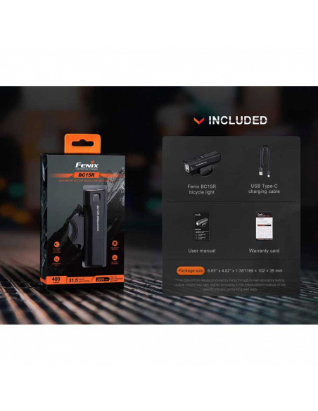 Φακοί Ποδηλάτου Fenix BC15R Bike Light 400 Lumens