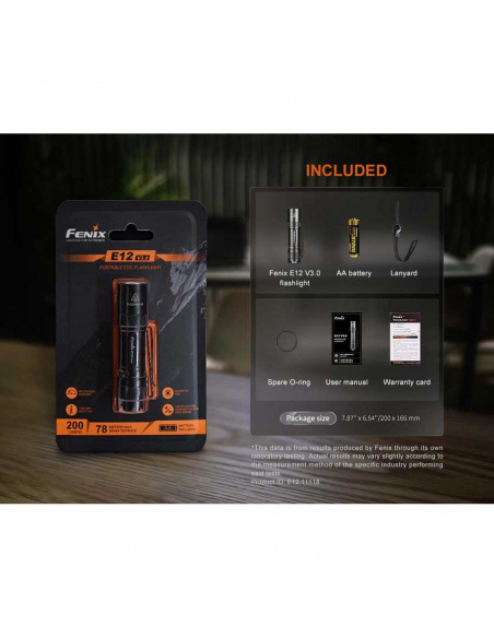 Φακοί Χειρός Fenix E12 V3.0 Flashlight 200 Lumens