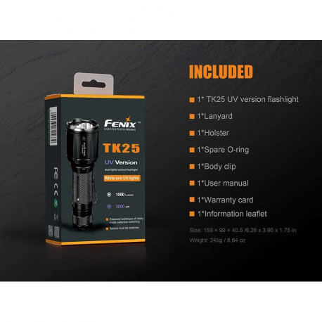 Flashlights Fenix TK25 UV Tactical 1000 lumens