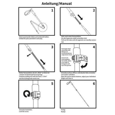 Μπατόν Ορειβασίας Haidel Aluminium Trekking Poles