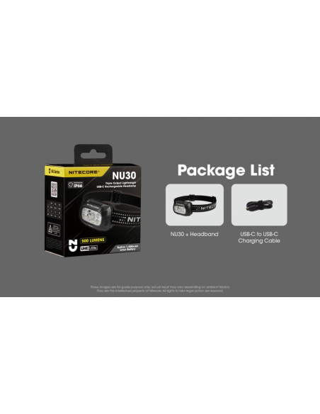 Headlamps Nitecore NU30 Headlamp 500 Lumens
