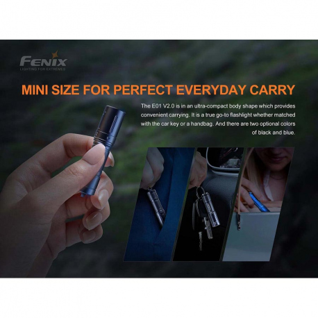 Flashlights Fenix E01 V2.0 Flashlight 100 Lumens