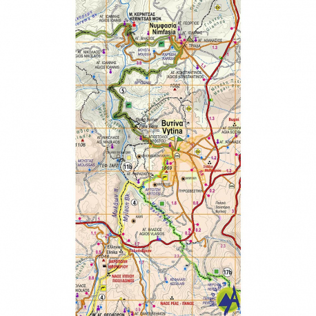 Χάρτες Πεζοπορικός Χάρτης Μαίναλο - Αρτεμίσιο