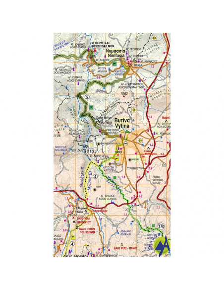 Maps Mainalo - Artemisio Hiking Map