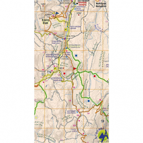 Maps Mainalo - Artemisio Hiking Map