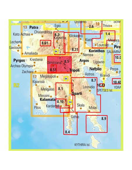 Χάρτες Πεζοπορικός Χάρτης Μαίναλο - Αρτεμίσιο