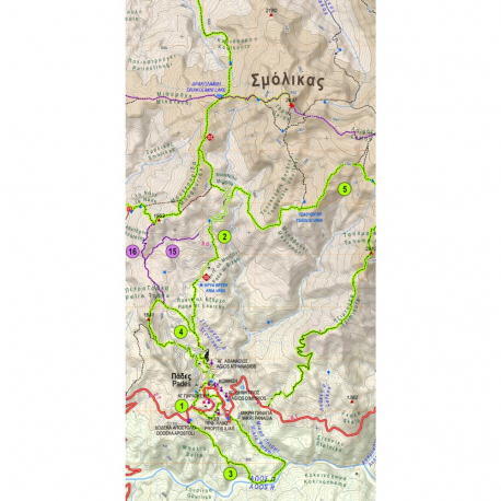 Maps Gramos - Smolikas Hiking Map