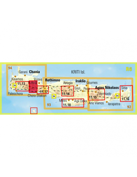 Maps Lefka Ori (White Mountains) - Sfakia/Pahnes Hiking Map