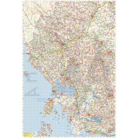 Maps Central Greece - Thessaly - Epirus Road & Touring Map