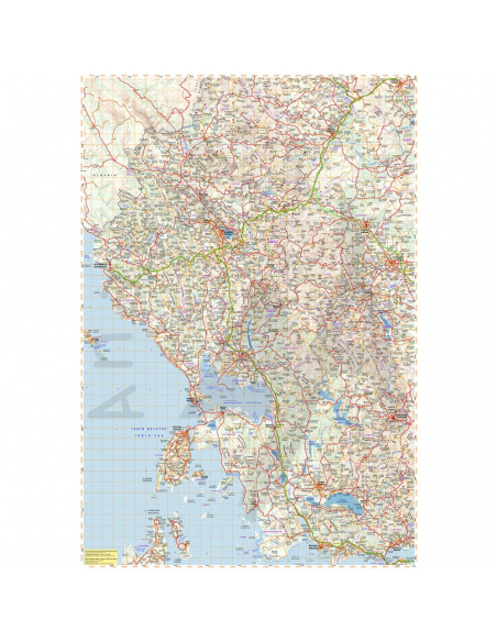Maps Central Greece - Thessaly - Epirus Road & Touring Map