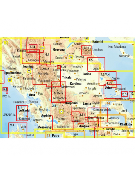 Χάρτες Οδικός Χάρτης Κεντρική Ελλάδα - Θεσσαλία - Ήπειρος
