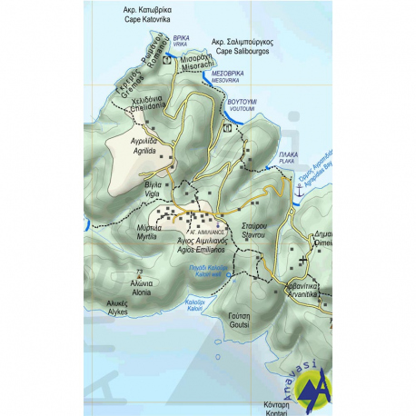 Maps Paxos - Antipaxos Hiking Map