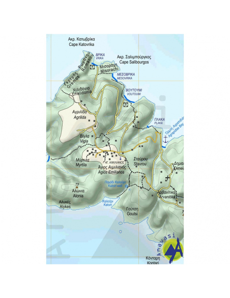 Maps Paxos - Antipaxos Hiking Map