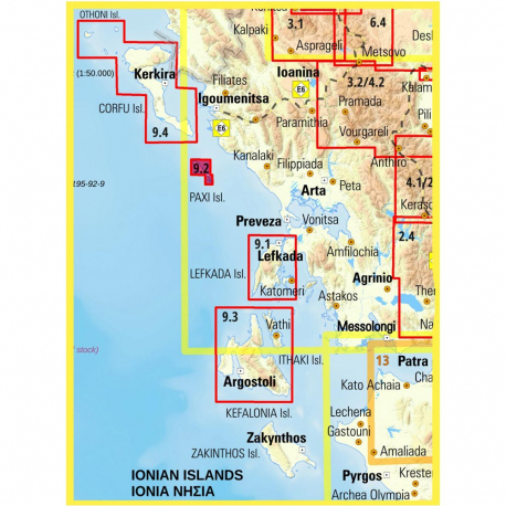 Maps Paxos - Antipaxos Hiking Map